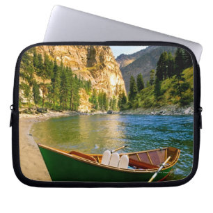 IDAHO, Fishing boat on a sandy beach in the Laptop Sleeve