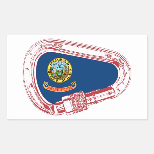 Idaho Flag Climbing Carabiner Sticker (Front)