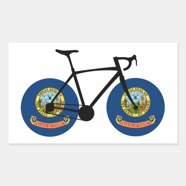 Idaho Flag Cycling Sticker (Front)
