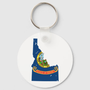 Idaho Flag Map Keychain
