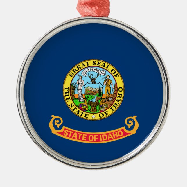 Idaho Flag Metal Ornament (Front)