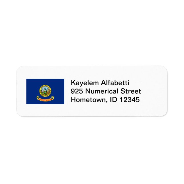 Idaho Flag Return Address Label (Front)