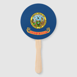 Idaho Flag: the Gem State, America Mountain West Hand Fan