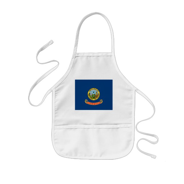 Idaho Flag: the Gem State, America Mountain West Kids Apron (Front)