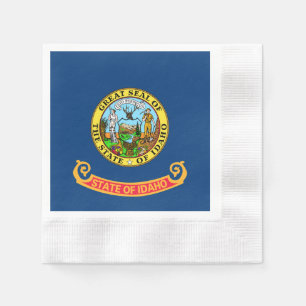 Idaho Flag: the Gem State, America Mountain West Napkin