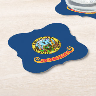 Idaho Flag: the Gem State, America Mountain West Paper Coaster