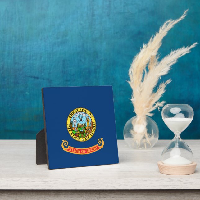 Idaho Flag: the Gem State, America Mountain West Plaque (Insitu)