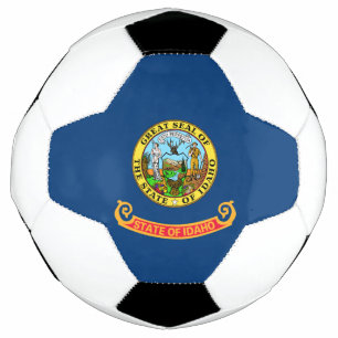 Idaho Flag: the Gem State, America Mountain West Soccer Ball