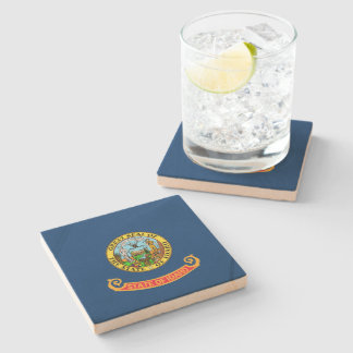 Idaho Flag: the Gem State, America Mountain West Stone Coaster