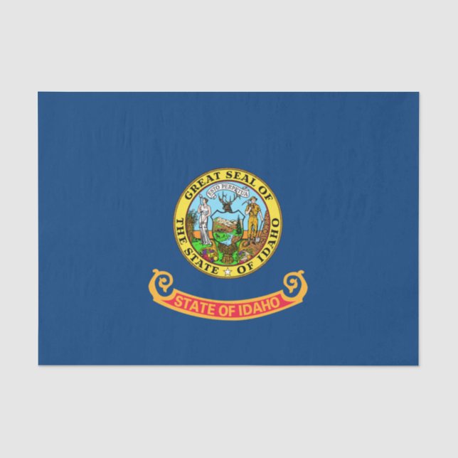 Idaho Flag: the Gem State, America Mountain West Tissue Paper (Front)