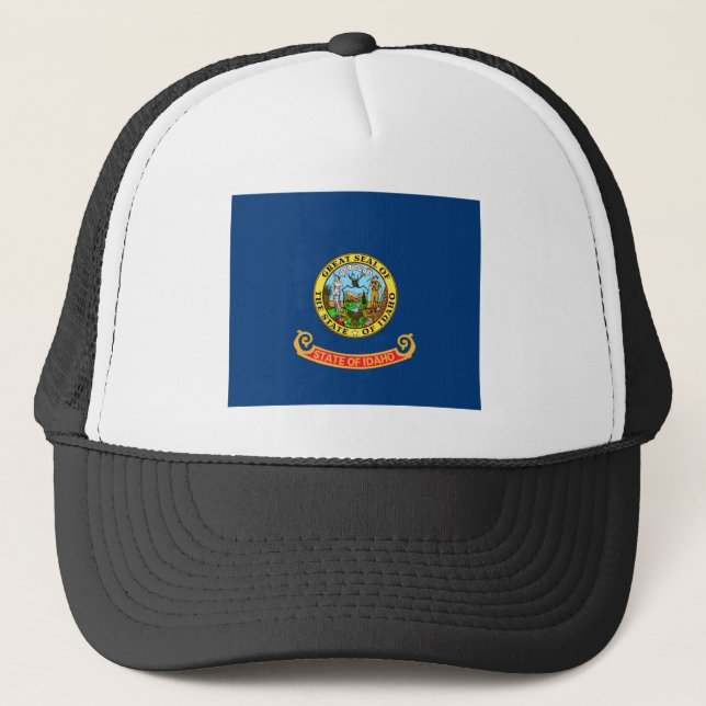 Idaho Flag: the Gem State, America Mountain West Trucker Hat (Front)