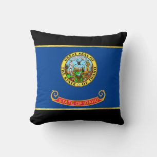 Idaho flag throw pillow
