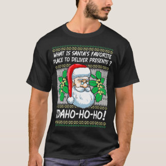 Idaho Ho Funny Christmas Santa Jokes Gift  T-Shirt