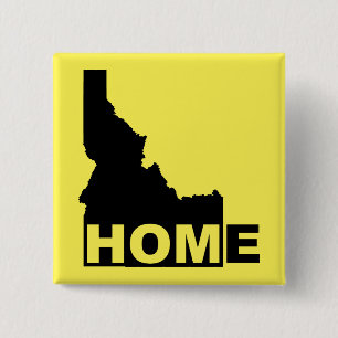 Idaho Home Away From State Button Badge Pin