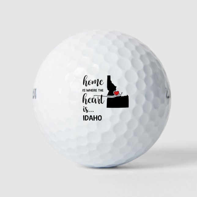 Idaho Home is where the heart is Golf Balls (Front)
