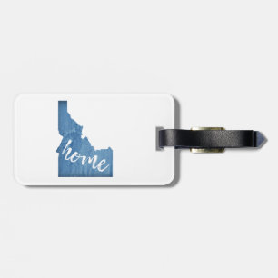 Idaho Home Wood Grain Luggage Tag