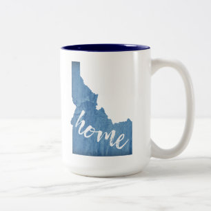 Idaho Home Wood Grain Two-Tone Coffee Mug