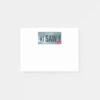 Idaho "I Saw 1" Sasquatch License Plate