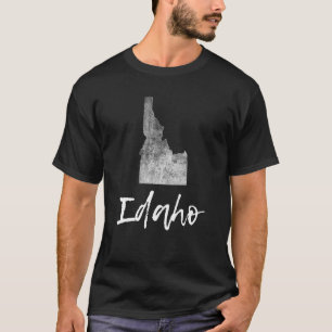 Idaho Id Map Grunge Vintage Graphic Home State Men T-Shirt