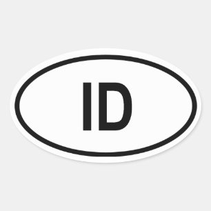 Idaho "ID" Oval Sticker