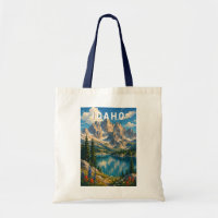 Idaho Illustration Travel Art Vintage