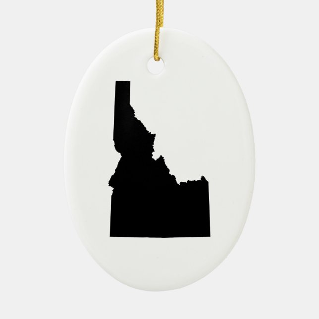 Idaho in Black Ceramic Ornament (Front)