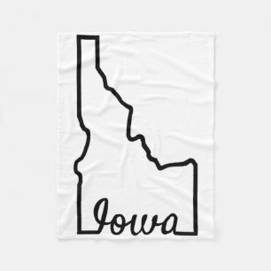 Idaho Iowa Funny Geography Mix Up Joke Idawa State Fleece Blanket
