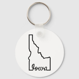 Idaho Iowa Funny Geography Mix Up Joke Idawa State Keychain