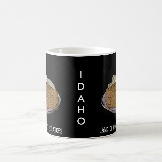 Idaho "Land of Famous Potatoes". Coffee Mug (Center)