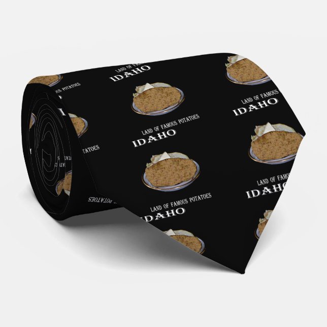 Idaho "Land of Famous Potatoes". Tie (Rolled)