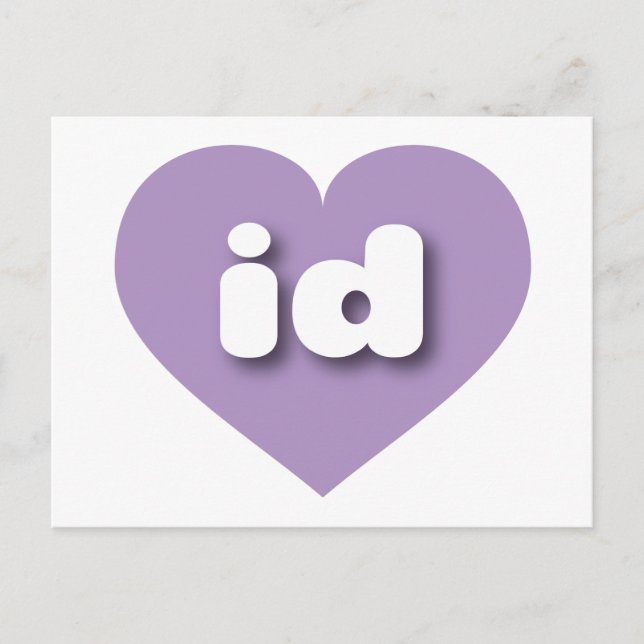 Idaho lavender heart - I love id Postcard (Front)