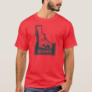 Idaho Map Bear T-Shirt