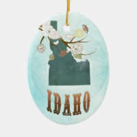 Idaho Map With Lovely Birds