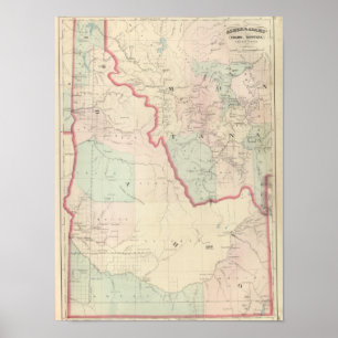 Idaho, Montana Western Portion Poster