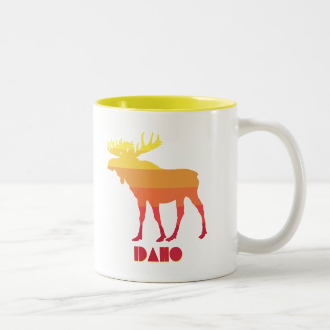 Idaho Moose Two-Tone Coffee Mug (Right)