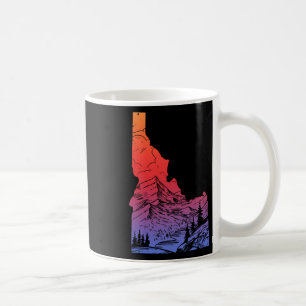 Idaho Mountains Pride State Map Hiking Camping Vin Coffee Mug