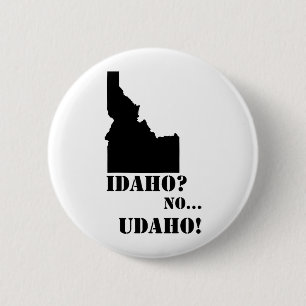 Idaho No Udaho Map 2 Inch Round Button