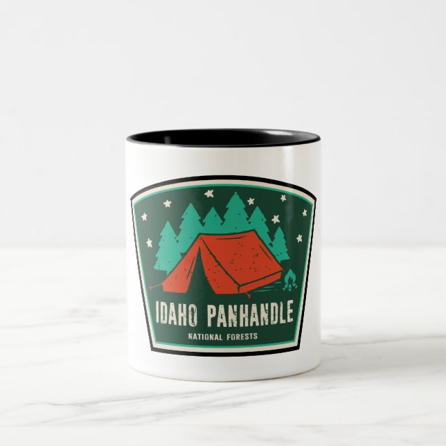 Idaho Panhandle National Forests Camping Two-Tone Coffee Mug (Center)