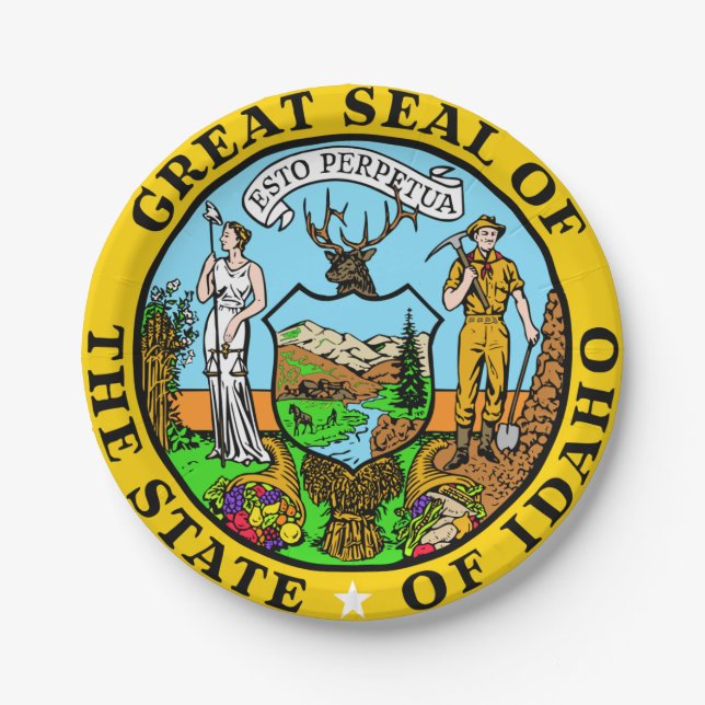 Idaho Paper Plate (Front)