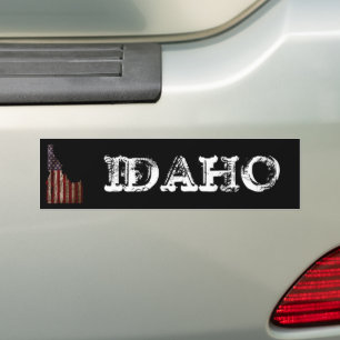 IDAHO PATRIOT BURNT WOOD CLR BUMPER STICKER