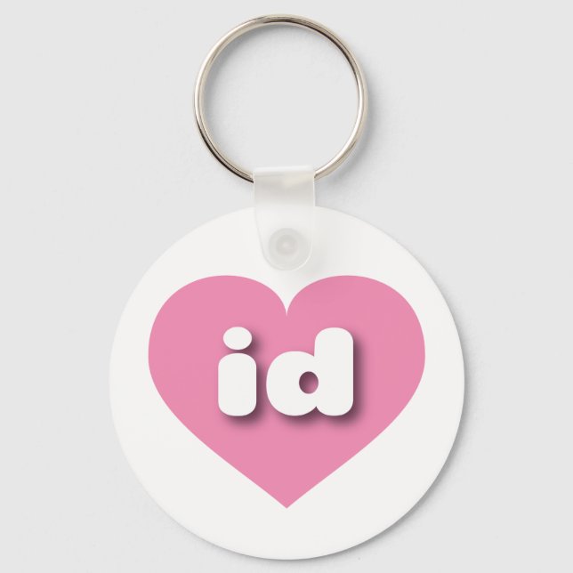 Idaho pink heart - I love id Keychain (Front)