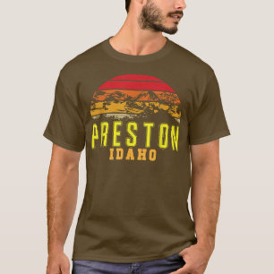 Idaho Preston Vintage Mountains Hiking Wildlife Id T-Shirt