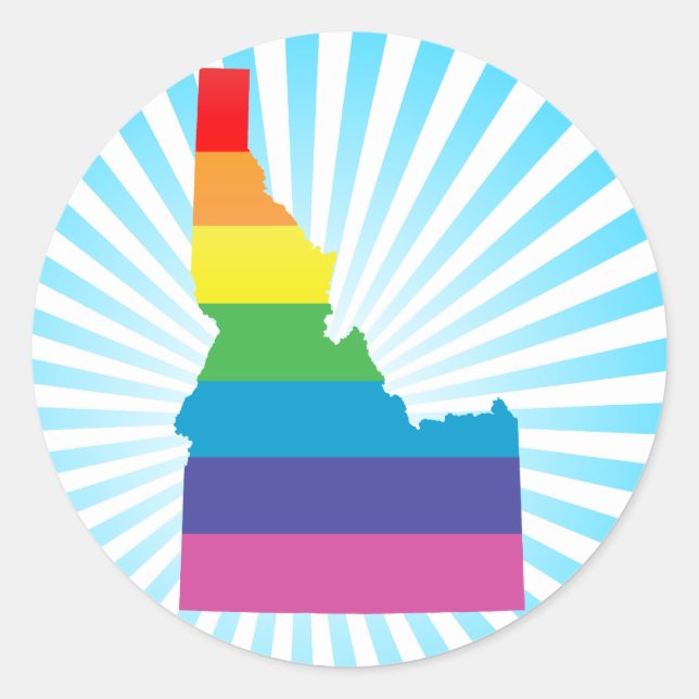 idaho pride. classic round sticker (Front)