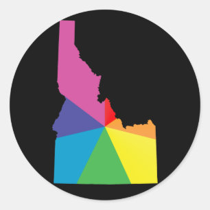 idaho pride. classic round sticker