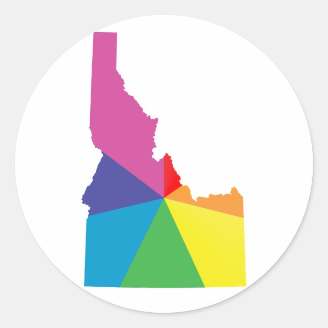 idaho pride. classic round sticker (Front)