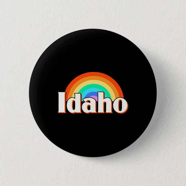 Idaho Rainbow  2 Inch Round Button (Front)