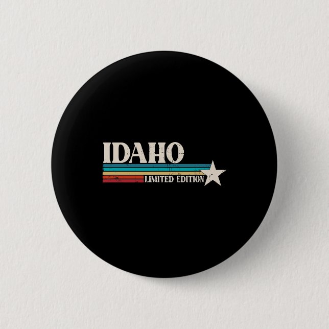 Idaho Retro  2 Inch Round Button (Front)