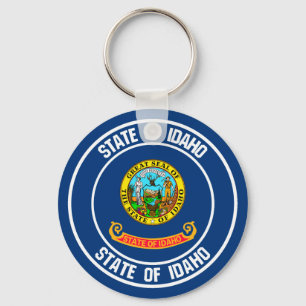 Idaho Round Emblem Keychain