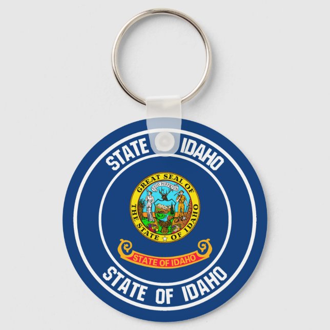 Idaho Round Emblem Keychain (Front)