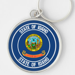 Idaho Round Emblem Keychain